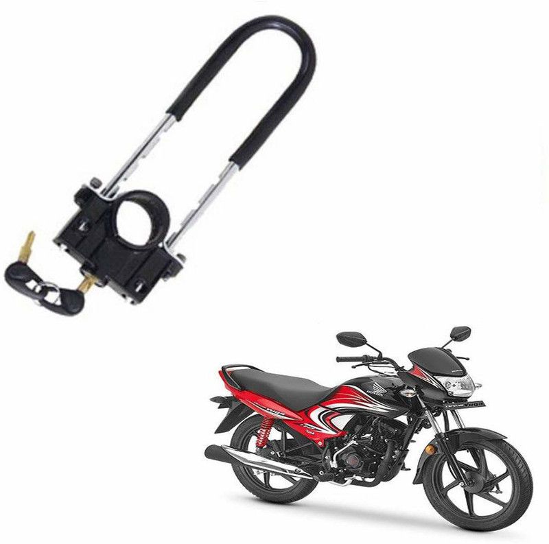 AS TRADERS U-Type Bike Anti Theft Front Shocker Lock Wheel Lock for Dream Yuga Wheel Lock  (Black)
