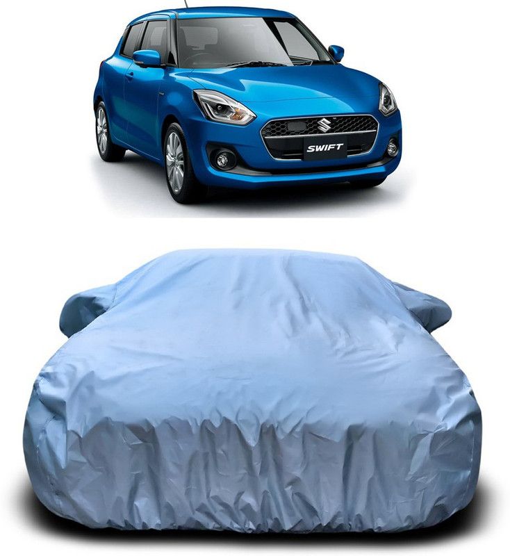 Genipap Car Cover For Maruti Suzuki Swift Hybrid (With Mirror Pockets)  (Silver)