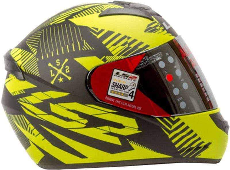 LS2 Rookie New Decor Motorbike Helmet  (Black, Yellow)