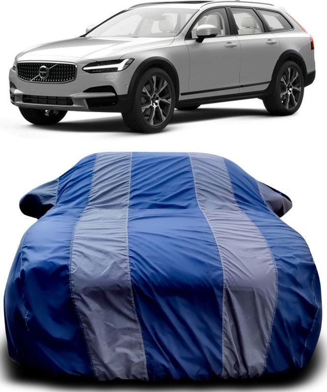 Genipap Car Cover For Volvo V90 (With Mirror Pockets)  (Blue, Grey)
