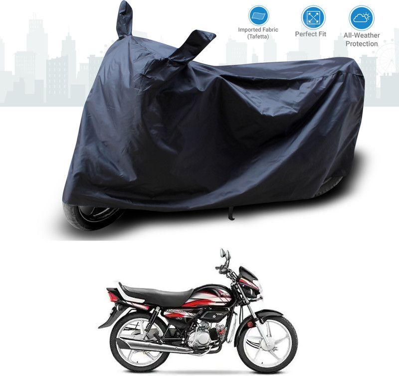 GOSHIV-car and bike accessories Two Wheeler Cover for Hero  (MotoCorp Pleasure Plus, Black)
