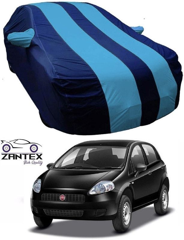 ZANTEX Car Cover For Fiat Punto (With Mirror Pockets)  (Blue)