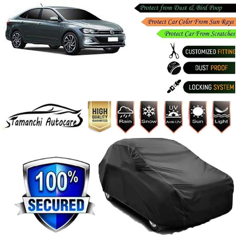 Tamanchi Autocare Car Cover For Volkswagen Virtus  (Black)