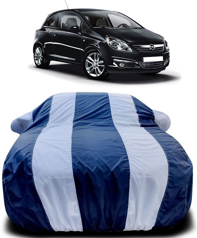 THE REAL ARV Car Cover For Opel Corsa (With Mirror Pockets)  (Blue, White)