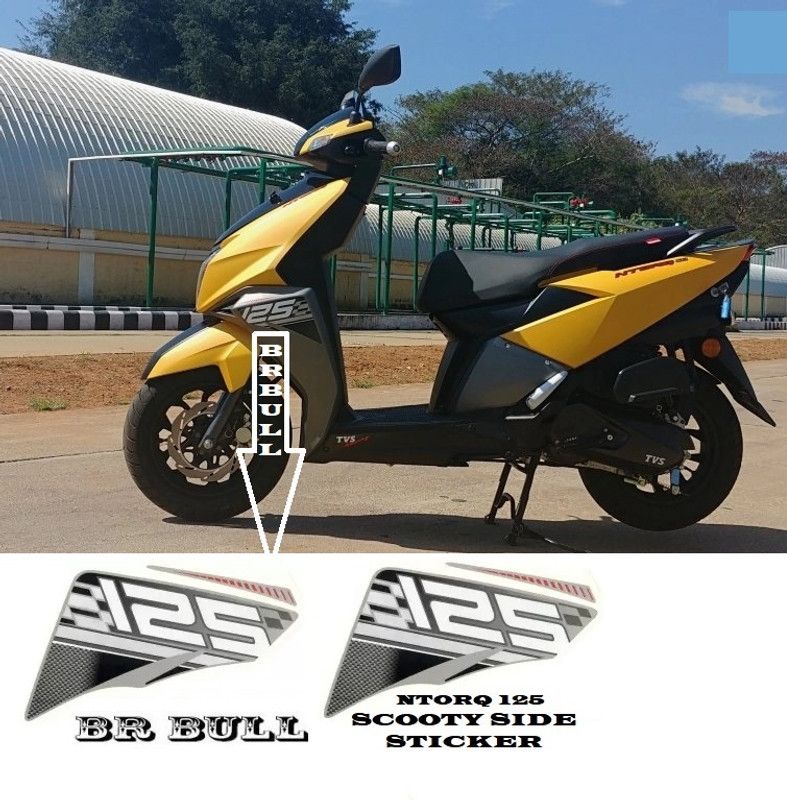BR BULL Sticker & Decal for Bike  (Silver, White, Black)