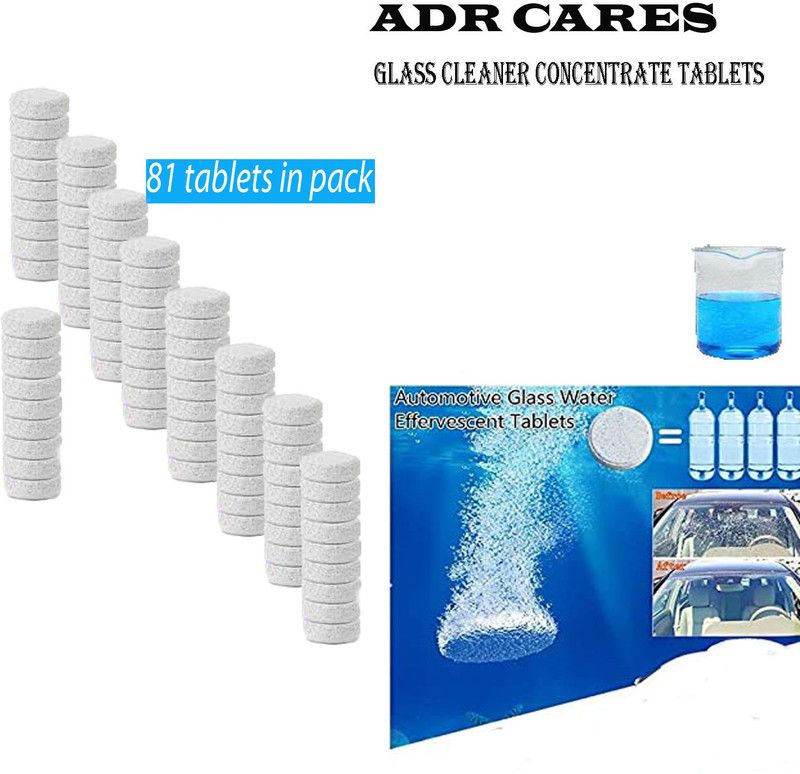 ADR CARES CONCENTRATE TABLET PACK OF 81 TABLETS (3gm) = 243gm Tablet Concentrate Vehicle Glass Cleaner  (243 g)
