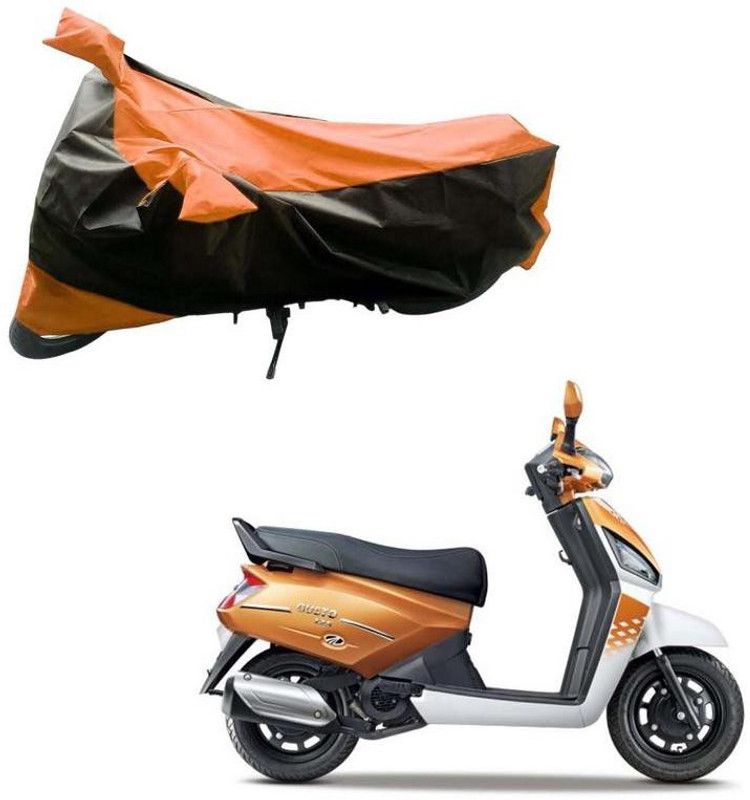Purpleheart Two Wheeler Cover for Mahindra  (Gusto, Black, Orange)