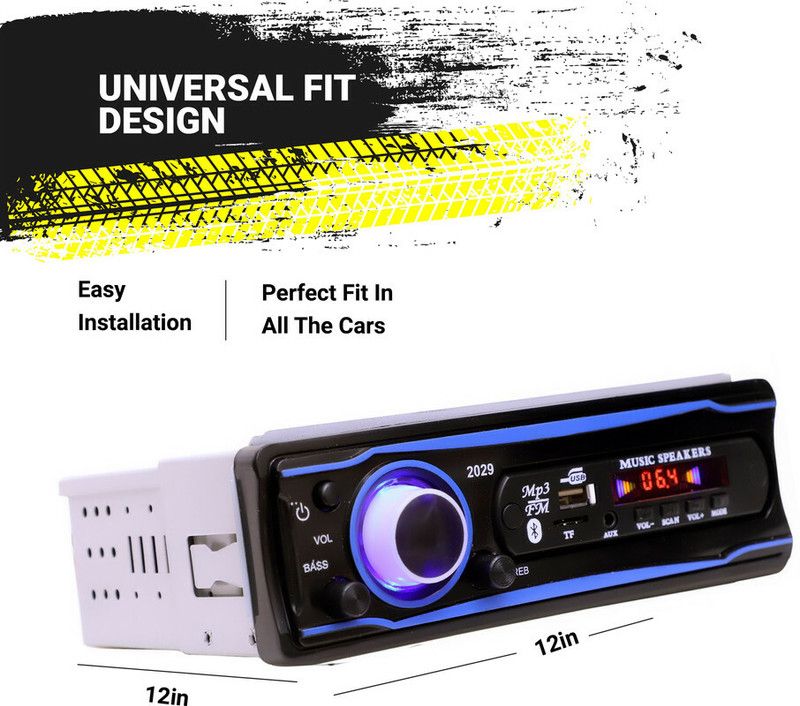 AutoTiger Blue 2029 USB/AUX/SD/BLUETOOTH/FM/MP3 BOOM MASTER STANDARD-AT175 Car Stereo  (Single Din)