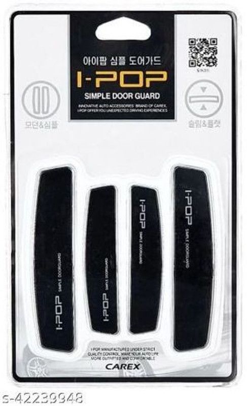 Pepino Plastic Car Door Guard  (Black, Pack of 4, Universal For Car, Universal For Car)