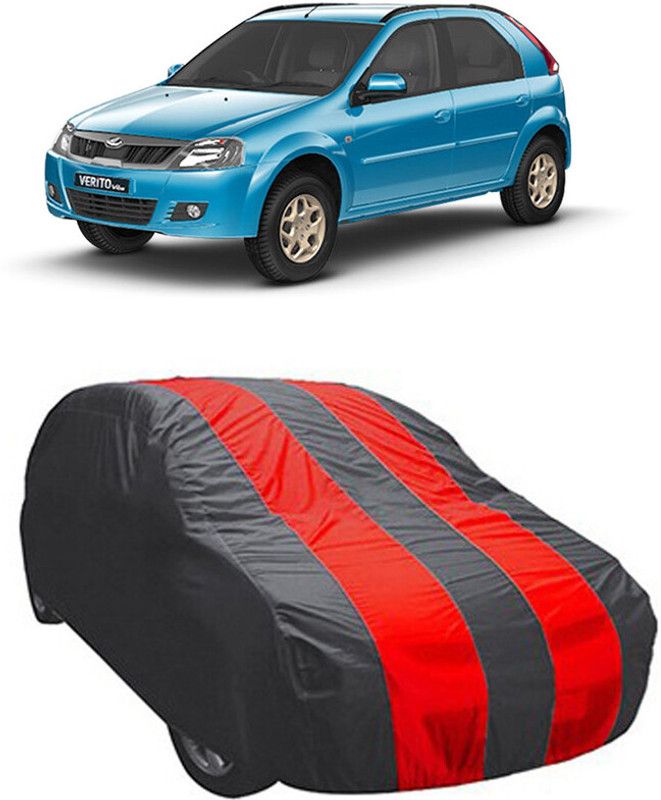 AutoTiger Car Cover For Mahindra Verito Vibe CS (With Mirror Pockets)  (Red, Grey)