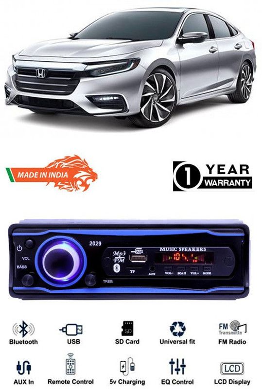 Bluedrum Blue 2029 USB/AUX/SD/BLUETOOTH/FM/MP3 BOOM MASTER STANDARD- B-D152 Car Stereo  (Single Din)