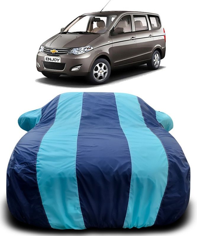 Genipap Car Cover For Chevrolet Enjoy (With Mirror Pockets)  (Blue, Blue)