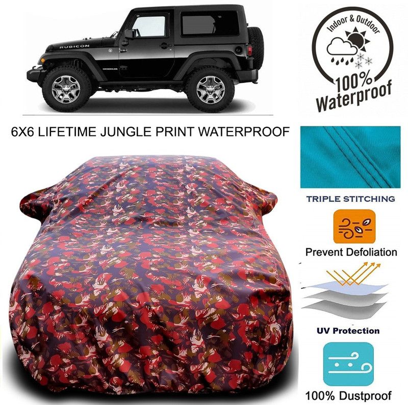 THE REAL ARV Car Cover For Mahindra Thar Facelift (With Mirror Pockets)  (Red)