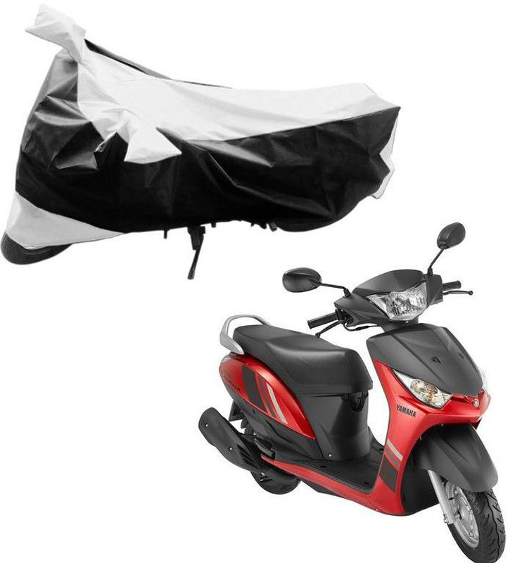 Purpleheart Two Wheeler Cover for Yamaha  (Alpha, Black, Silver)
