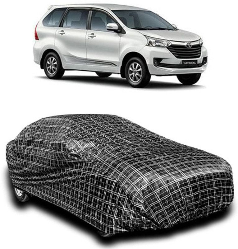 APNEK Car Cover For Toyota Avanza (With Mirror Pockets)  (Silver, Black)