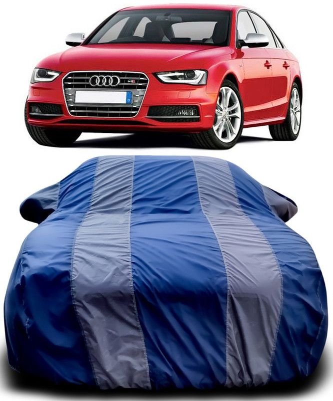 THE REAL ARV Car Cover For Audi S4 (With Mirror Pockets)  (Blue, Grey)