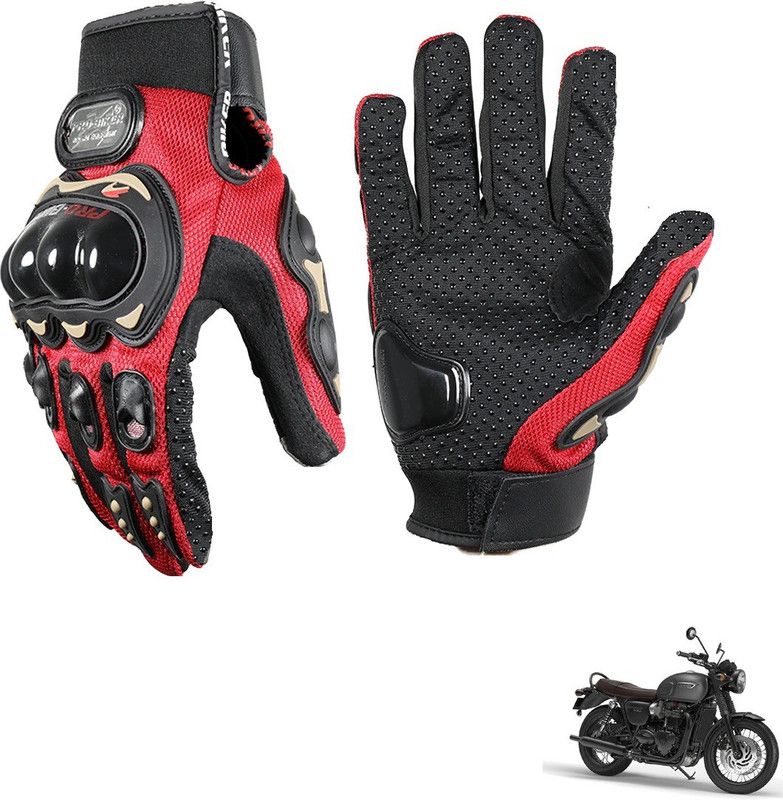 KOZDIKO Sports/Riding Gloves Red For Triumph Bonneville T20 Riding Gloves  (Multicolor)