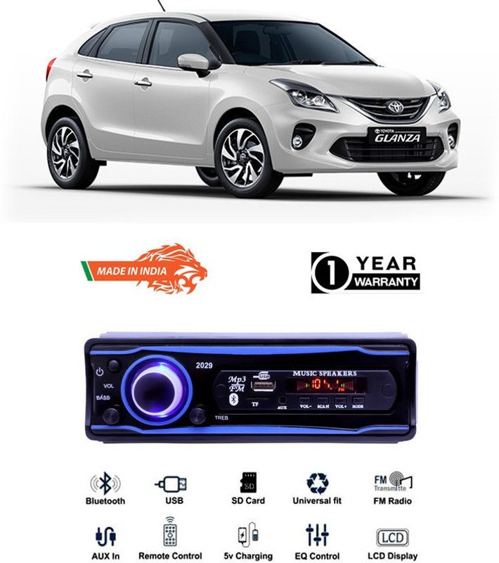 Purpleheart Blue 2029 USB/AUX/SD/BLUETOOTH/FM/MP3 BOOM MASTER STANDARD-PP579 Car Stereo  (Single Din)