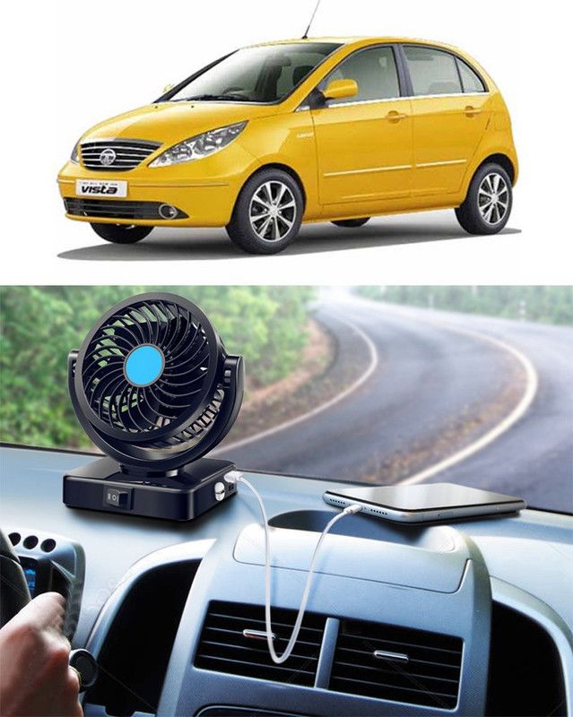 Amulite Car Fan With USB Charging 360 Degree Rotatable Fan-A-519 Car Interior Fan  (12 V)