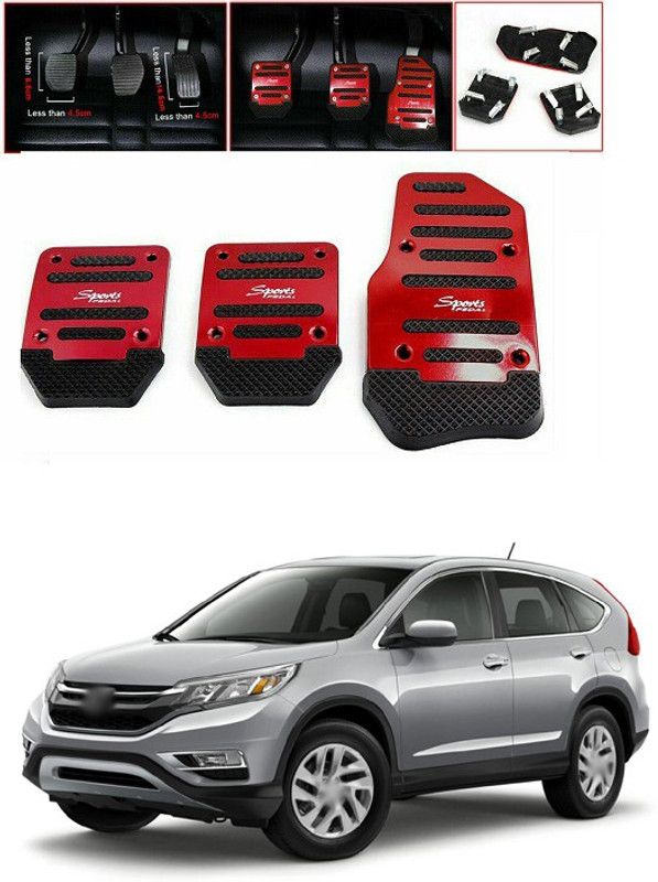 PRTEK CAR 3pcs Nonslip Car Pedal Pads Auto Sports Gas Fuel Petrol Clutch Brake Pad Cover Foot Pedals Rest Plate Kits For MT(Manual Transmission) A69 Car Pedal