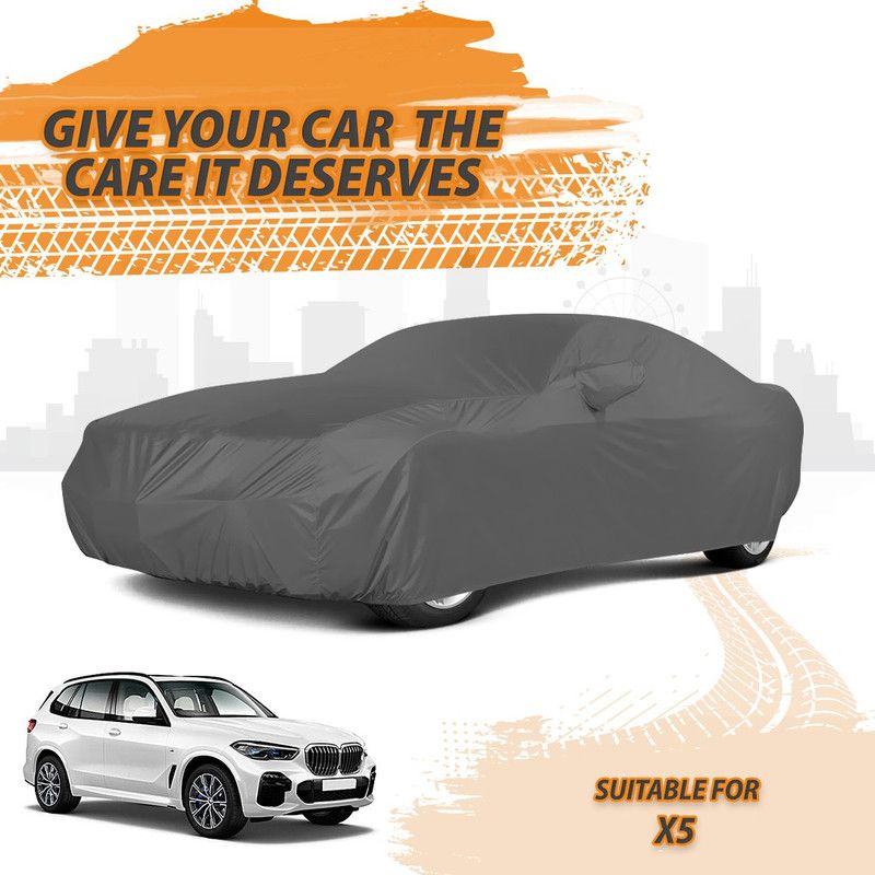 Drivo Car Cover For BMW X5 (With Mirror Pockets)  (Grey)