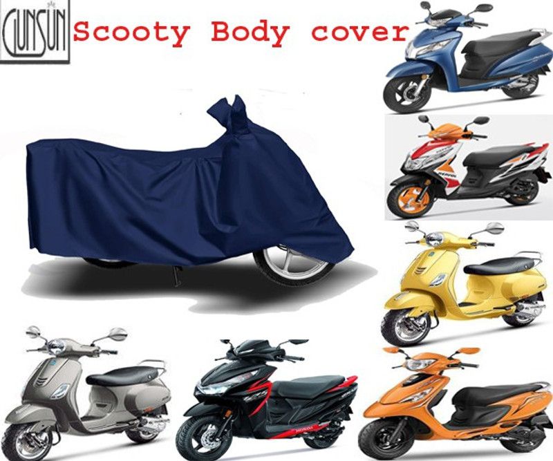 Gunsun Two Wheeler Cover for Vespa  (Vespa VXL, Blue)