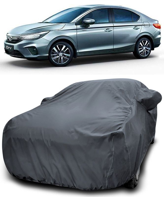 AutoBurn Car Cover For Honda New City (With Mirror Pockets)  (Grey)
