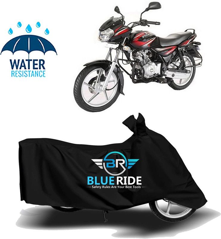BLUERIDE Two Wheeler Cover for Bajaj  (Discover 100 DTS-i, Black)