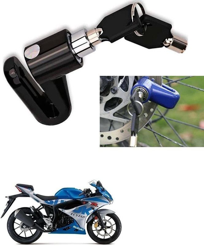 AS TRADERS Motorcycle Disc Brake Lock/Disk Lock Security for Suzuki GSX R150 Motorcycle Disc Brake Lock/Disk Lock Security for Suzuki GSX R150 Disc Lock  (Blue, Black, Red)