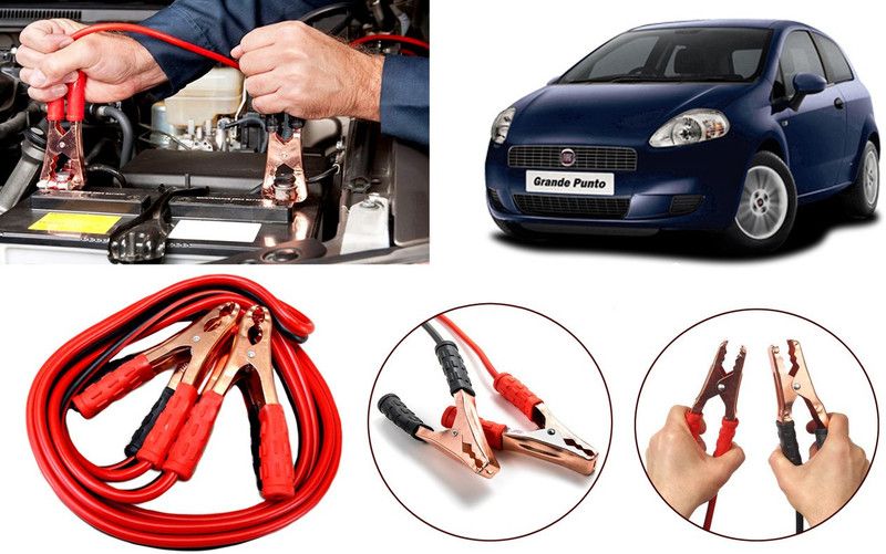 Auto Kite Heavy Duty Jumper Booster Cables Anti Tangle Copper Core RY70 7.5 Feet Wire approx 7.2 ft Battery Jumper Cable  (Pack of 1)