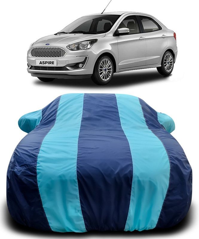 Genipap Car Cover For Ford Aspire (With Mirror Pockets)  (Blue, Blue)