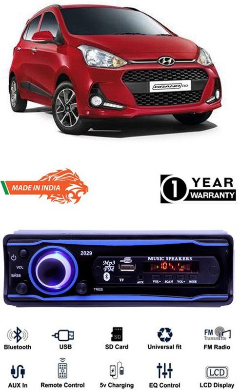 Purpleheart Blue 2029 USB/AUX/SD/BLUETOOTH/FM/MP3 BOOM MASTER STANDARD-PP183 Car Stereo  (Single Din)