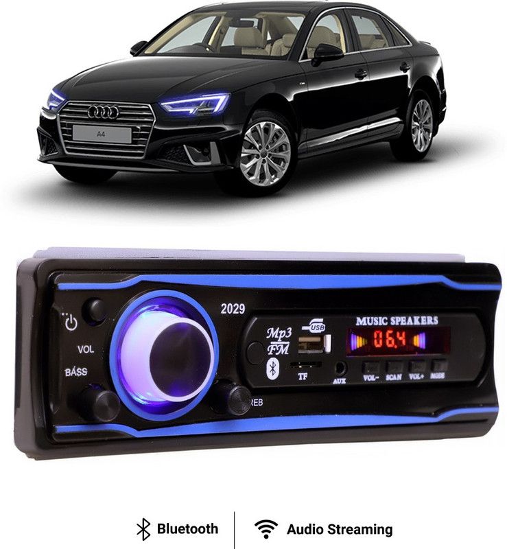 Purpleheart Blue Stereo-999 BLUETOOTH/USB/SD/AUX/FM/MP3 (BLUE & Black)P-004 Car Stereo  (Single Din)