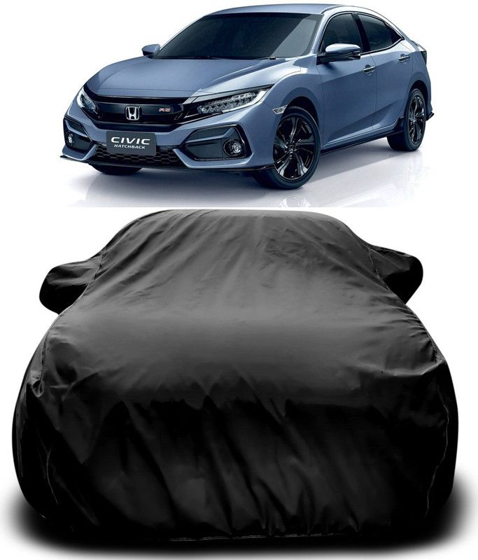 Genipap Car Cover For Honda Civic Facelift (With Mirror Pockets)  (Black)