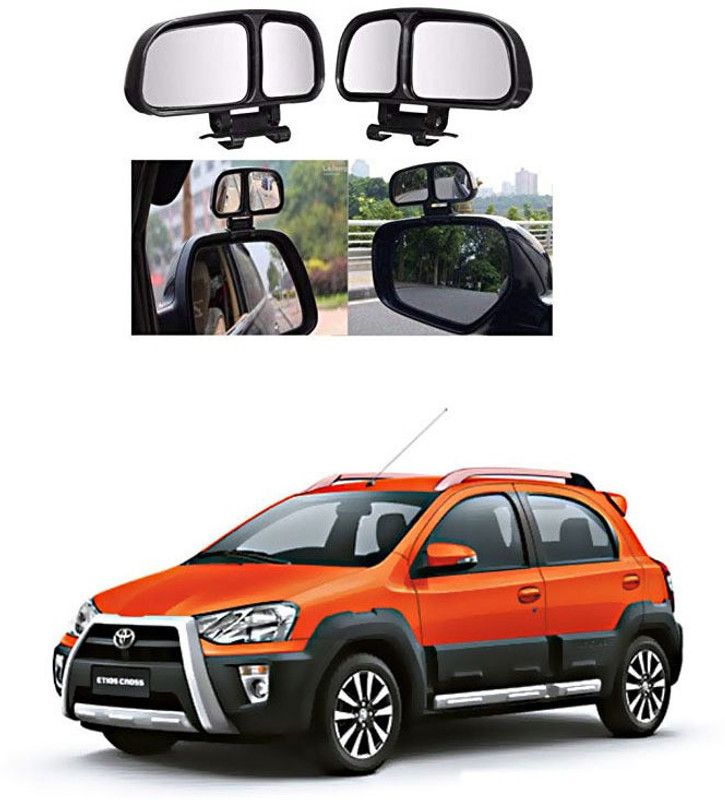PRTEK Manual Remote Blind Spot Mirror For Toyota Etios Cross  (Center)