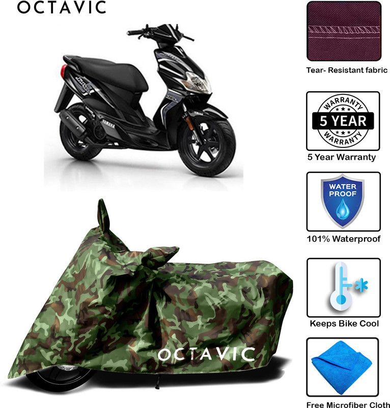 octavic Waterproof Two Wheeler Cover for Yamaha  (Jog R, Green)