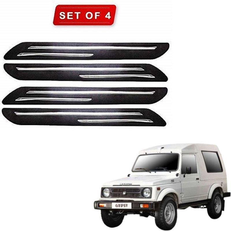 Flimp Rubber Car Bumper Guard  (Black, Pack of 4, Maruti, Gypsy)