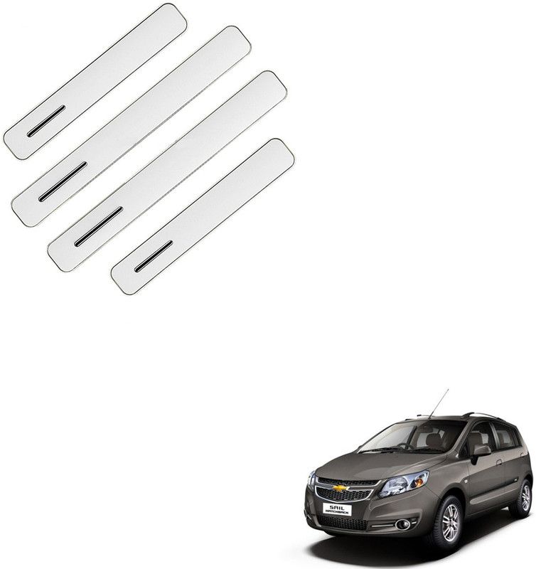 SEMAPHORE Stainless Steel, Plastic Car Door Guard  (White, Pack of 4, Chevrolet, Sail Hatchback)