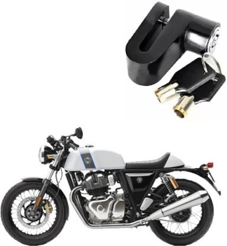Giinix Heavy Steel Disc Break Security Lock Disc Lock For Royal Enfield Interceptor Disc Lock  (Black)