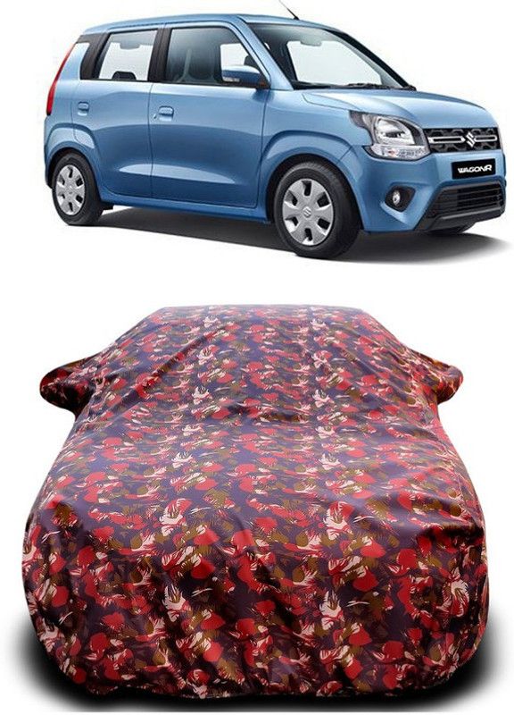 Genipap Car Cover For Maruti Suzuki Wagon R 1.0 (With Mirror Pockets)  (Multicolor)