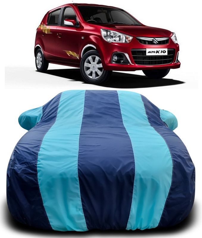 Genipap Car Cover For Maruti Suzuki Alto K10 (With Mirror Pockets)  (Blue, Blue)