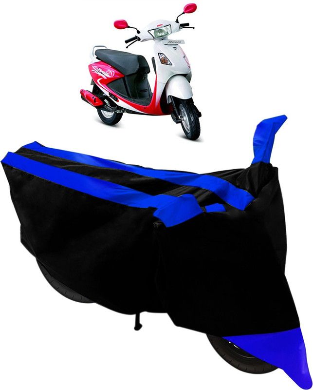 Purpleheart Two Wheeler Cover for Hero  (Pleasure, Black, Blue)