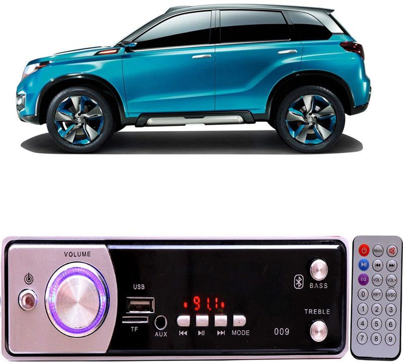 Bluedrum Silver009 BLUETOOTH/USB/SD/AUX/FM/MP3 Car Stereo ( Single Din) B-347 Car Stereo  (Single Din)