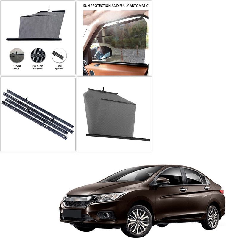 SS FOR YOUR SMART NEEDS Side Window Sun Shade For Honda City  (Black)