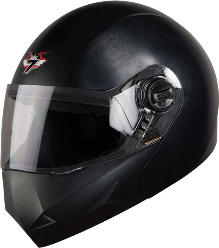 Steelbird SB-45 7Wings Motorbike Helmet  (Natural Black)
