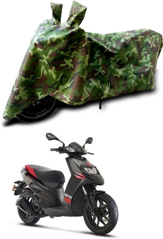 SEBONGO Two Wheeler Cover for Aprilia  (Green, Multicolor)