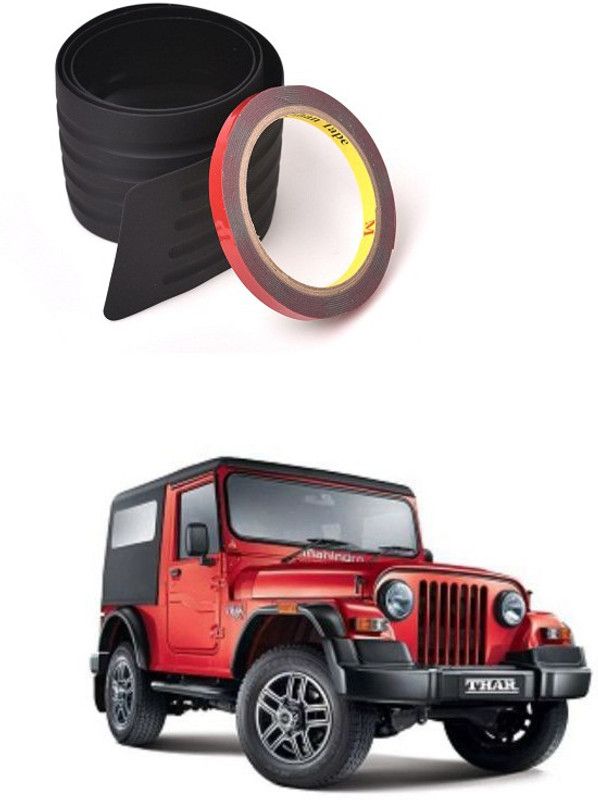 PRTEK Plastic Car Bumper Guard  (Black, Pack of 1 X MATT BLACK, Mahindra, Thar)