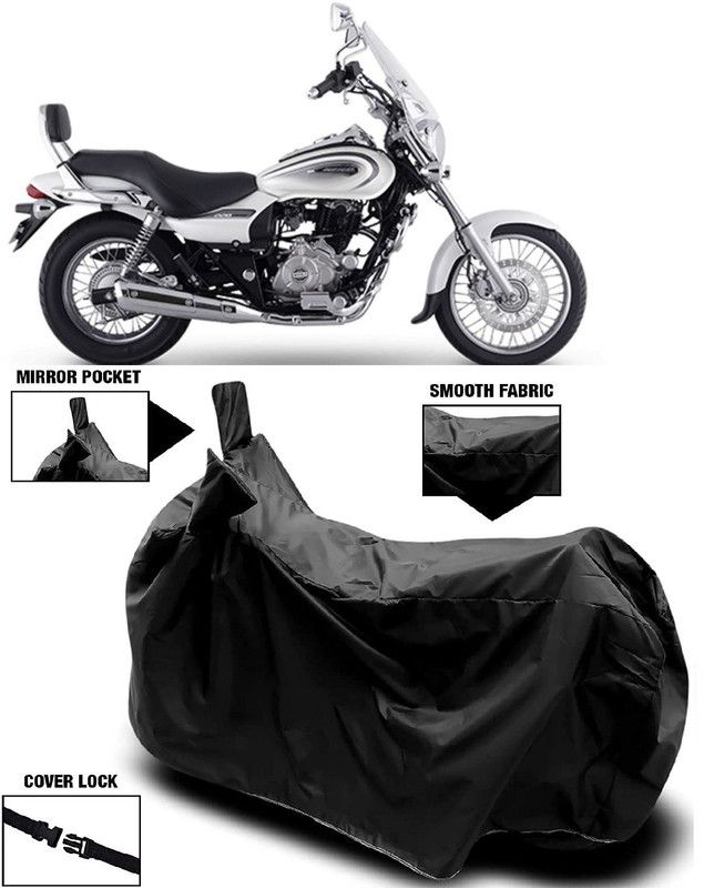 AutoFave Two Wheeler Cover for Bajaj  (Avenger, Black)