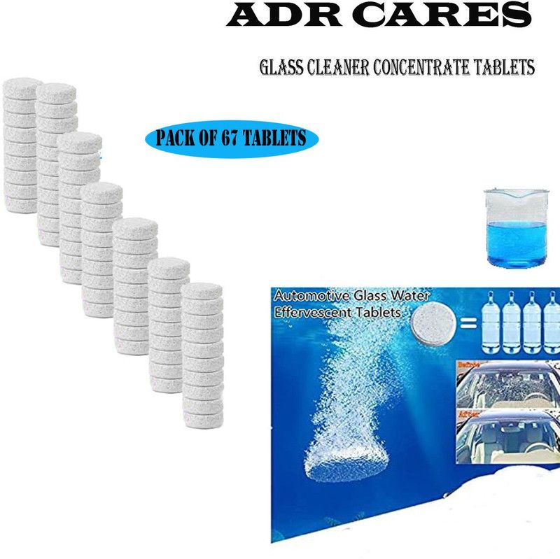 ADR CARES CONCENTRATE TABLET PACK OF 67 TABLETS (3gm) = 201gm Tablet Concentrate Vehicle Glass Cleaner  (201 g)
