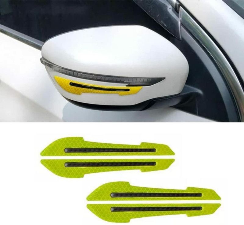 JK Beauty Strong Reflective Warning Scratches Protector Stickers (Green) Car Reflector Light  (Green)